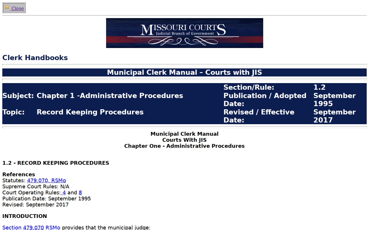 Harrison County court calendar image showing Missouri municipal docket and calendar guidance