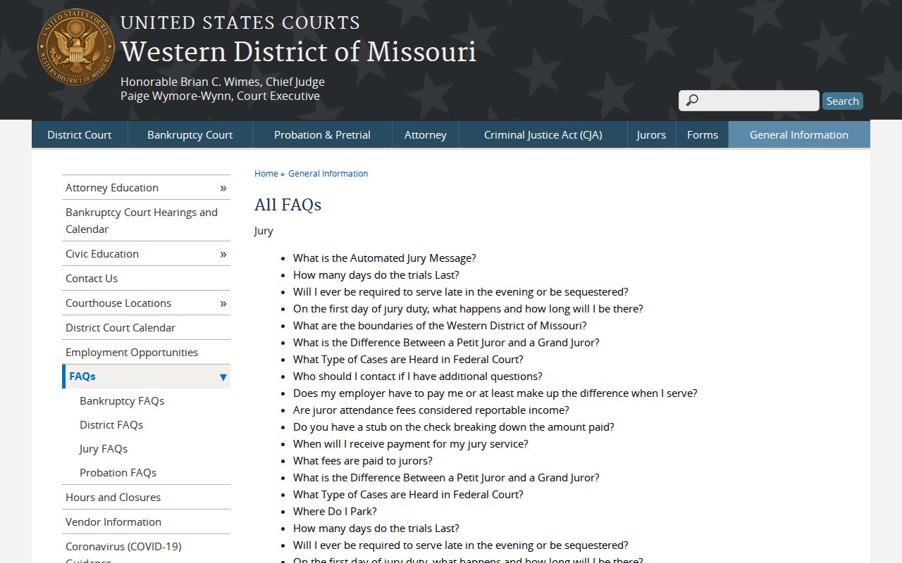 Eagleville court records Western District FAQ source