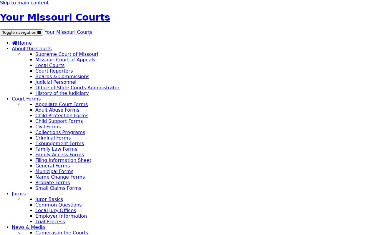 Harrison County court docket Find a Court search controls